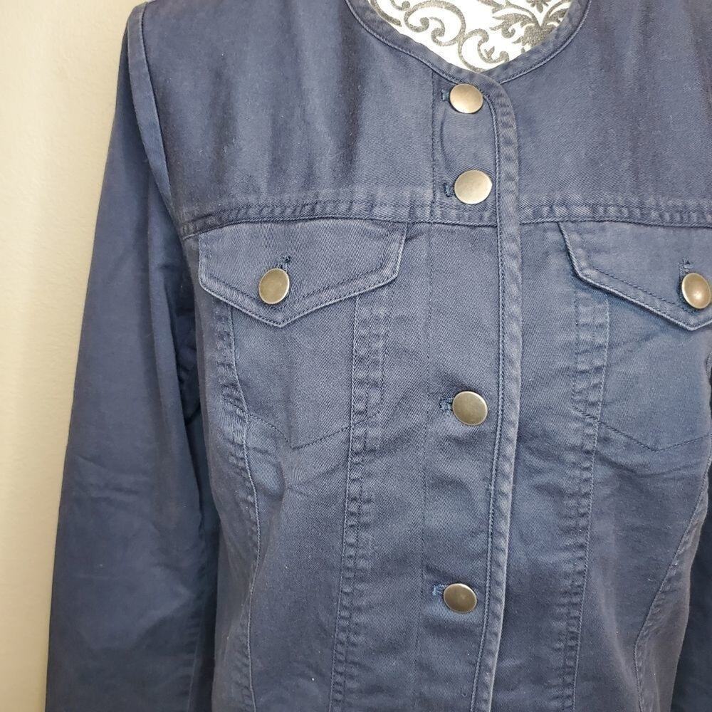 Pendleton Medium Womens Navy Button Down Jacket /… - image 2